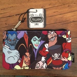 Loungefly Bags - Disney Villains Zip-Top Case 4.5x8” NWT Loungefly Bags - Disney Villains Zip-Top Case 4.5x8” NWT